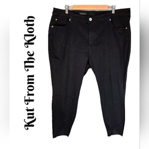 Kut From The Kloth Women's Black Jeans Sz 20W Carlo Ankle Skinny Stretch Comfort
